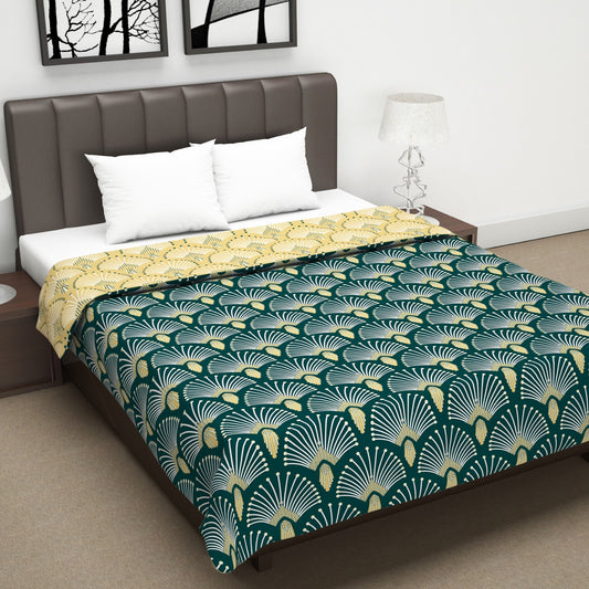 Peacock feather reversible super soft micro single dohar (AC-blanket / Comforter)